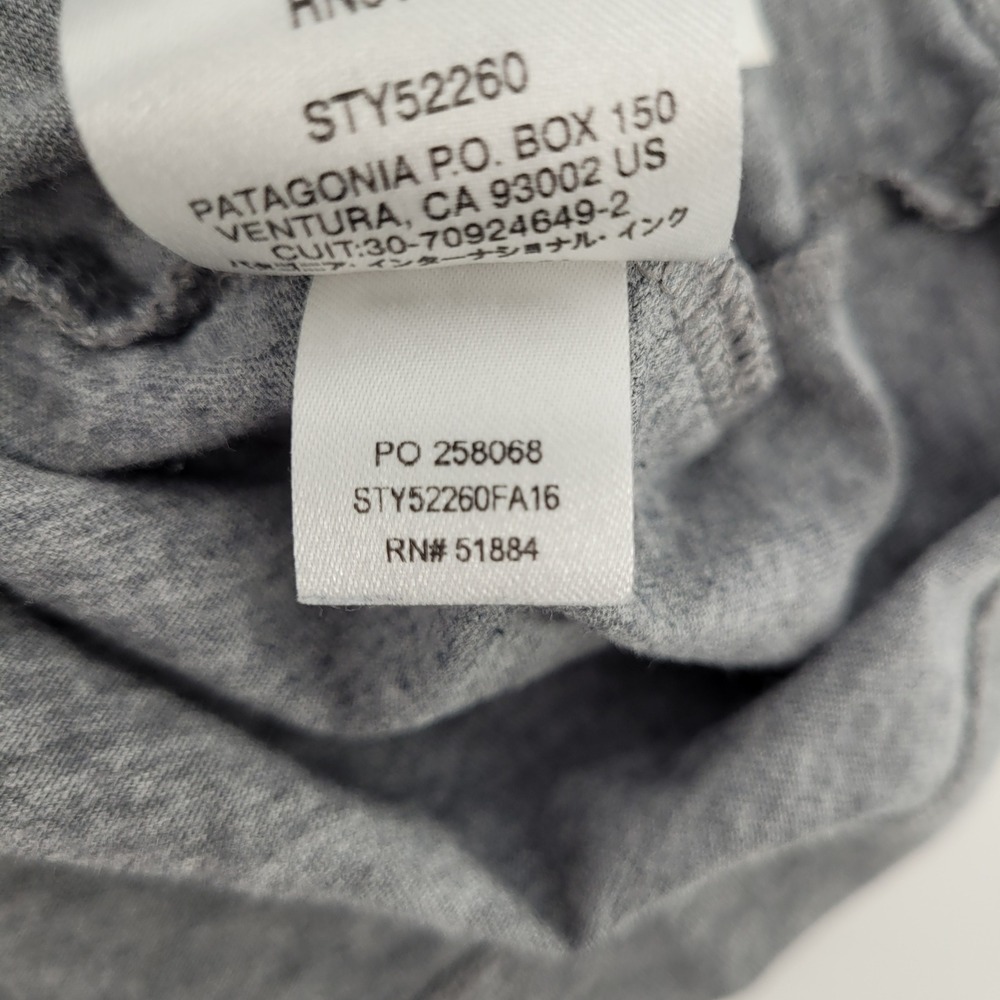 Patagonia Henley Shirt Mens Large Gray Long Sleeve Organic Cotton STY52260 FA16 - Picture 7 of 8